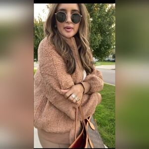 Zeagoo Women's Jacket Faux Fur Fleece Jacket Shaggy Coat Size-XL